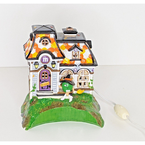 Department 56 M&M Haunted House Tours Lighted Ceramic NO CANDY DISH or Bats - Picture 1 of 7